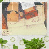 Coffee Grinder van Juan Gris,  Cubistische kunst Theedoek (Gevouwen)