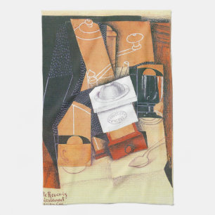 Coffee Grinder van Juan Gris,  Cubistische kunst Theedoek