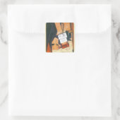 Coffee Grinder van Juan Gris,  Cubistische kunst Vierkante Sticker (Tas)