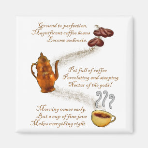 Coffee Haiku-koeler Magnet