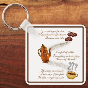 Coffee Haiku Sleutelhanger