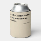 Coffee Haiku voor zwarte ochtendtypografie Blikjeskoeler (Blikje Voorkant)