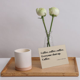 Coffee Haiku voor zwarte ochtendtypografie Briefkaart