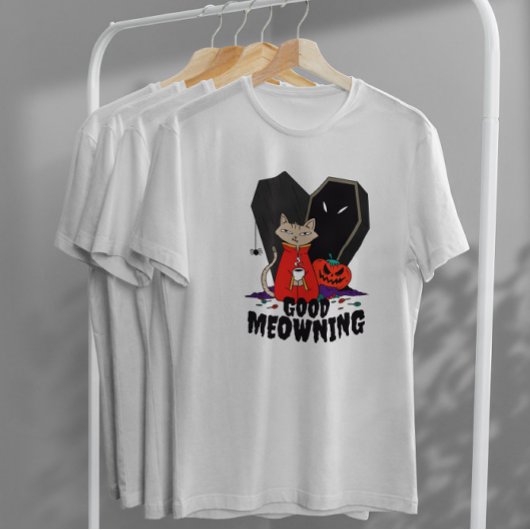 Coffee Halloween Cat T-shirt