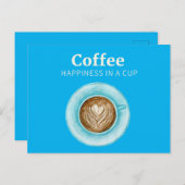 Coffee Happy Briefkaart (Voorkant / Achterkant)