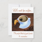 Coffee? Hartvormig schuim Koffie Cup Cookie Kaart (Voorkant)