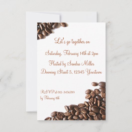 Coffee? Hartvormig schuim Koffie Cup Cookie Kaart (Achterkant)