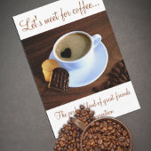 Coffee? Hartvormig schuim Koffie Cup Cookie Kaart