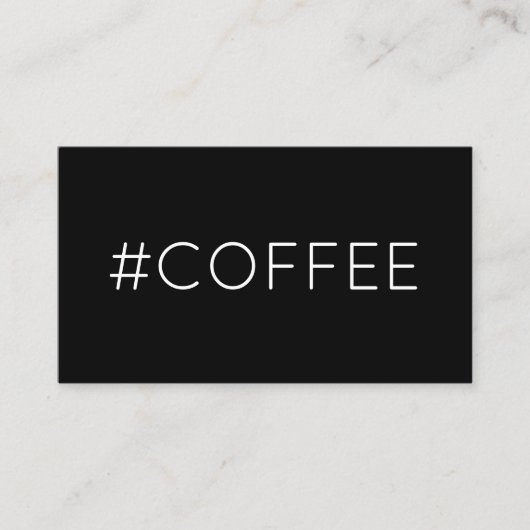 #COFFEE hashtag loyaliteitspunkkaart Klantenkaartje (Voorkant)