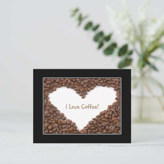 Coffee Heart Briefkaart (Staand voorkant)