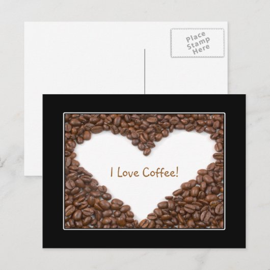 Coffee Heart Briefkaart (Voorkant / Achterkant)