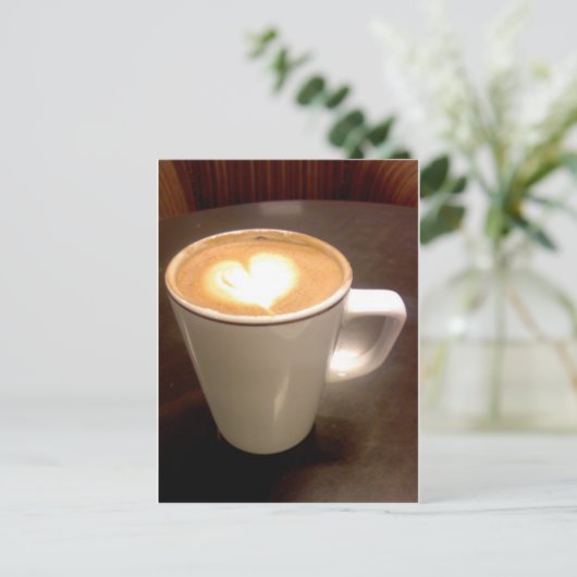 Coffee Heart Briefkaart (Staand voorkant)