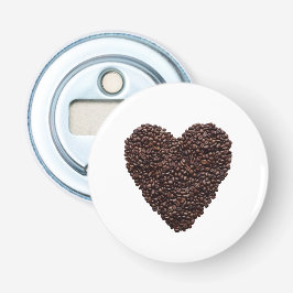 Coffee Heart Button Flesopener
