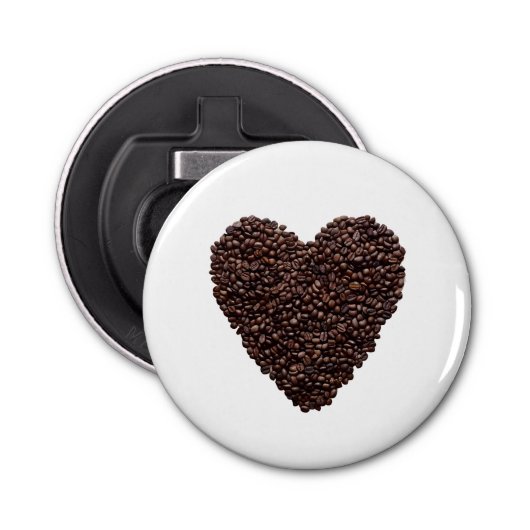 Coffee Heart Button Flesopener (Voorkant)