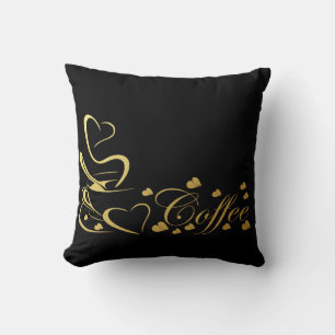 Coffee Heart Gold Kussen
