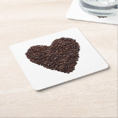 Coffee Heart Kartonnen Onderzetters (Schuin)