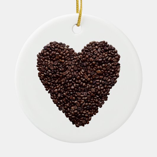 Coffee Heart Keramisch Ornament (Voorkant)