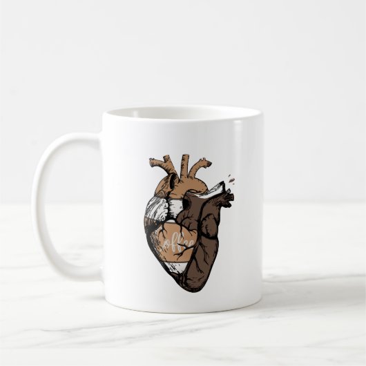Coffee Heart Organ mok (Links)