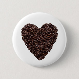 Coffee Heart Ronde Button 5,7 Cm