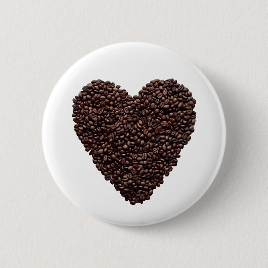 Coffee Heart Ronde Button 5,7 Cm (Voorkant)