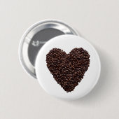 Coffee Heart Ronde Button 5,7 Cm (Voorkant /achterkant)