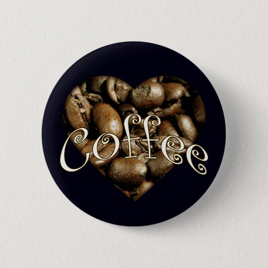 Coffee Heart Ronde Button 5,7 Cm (Voorkant)