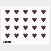 Coffee Heart Ronde Sticker (Vel)