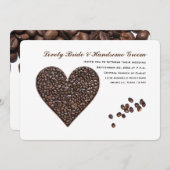 Coffee Heart Wedding Kaart (Voorkant / Achterkant)