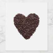 Coffee Heart Wijn Etiket (Enkel label)