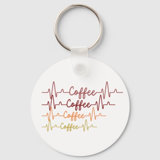 Coffee Heartbeat Sleutelhanger (Voorkant)