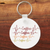 Coffee Heartbeat Sleutelhanger (Achterkant)