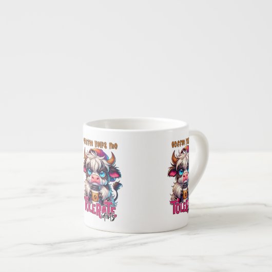 Coffee Helps Me Tolerate Idiots Espresso Kop (Voorkant rechts)