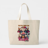 Coffee Helps Me Tolerate Idiots  Grote Tote Bag (Achterkant)