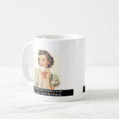 Coffee Helpt me Funny Retro 50s Gezegde Koffiemok (Voorkant links)