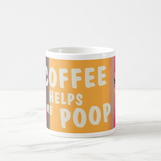 Coffee helpt me om te poepelen koffiemok (Center)