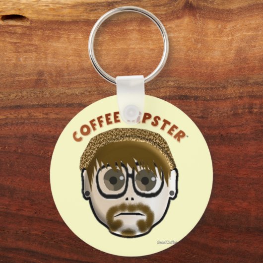 Coffee Hipster - sleutelhanger (Voorkant)