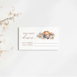 Coffee Hoeveel Kisses Vrijgezellenfeest spel Informatiekaartje