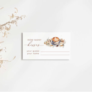 Coffee Hoeveel Kisses Vrijgezellenfeest spel Informatiekaartje