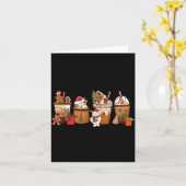 Coffee Hot Cocoa Merry Christmas Xmas Family Pajam Kaart (Gele Bloem)