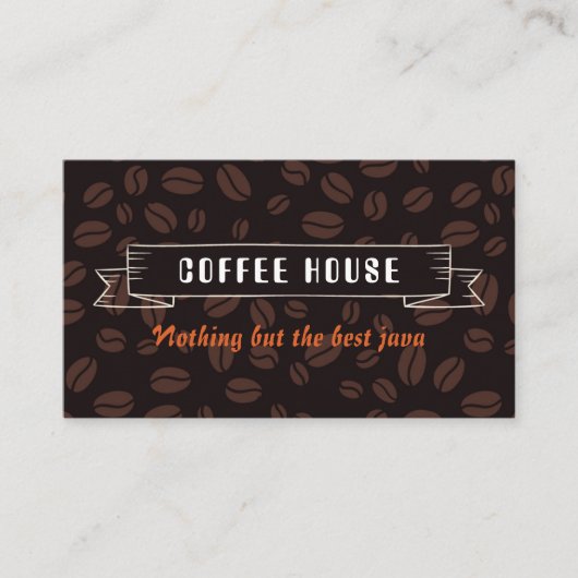 Coffee House bonen Visitekaartje (Voorkant)