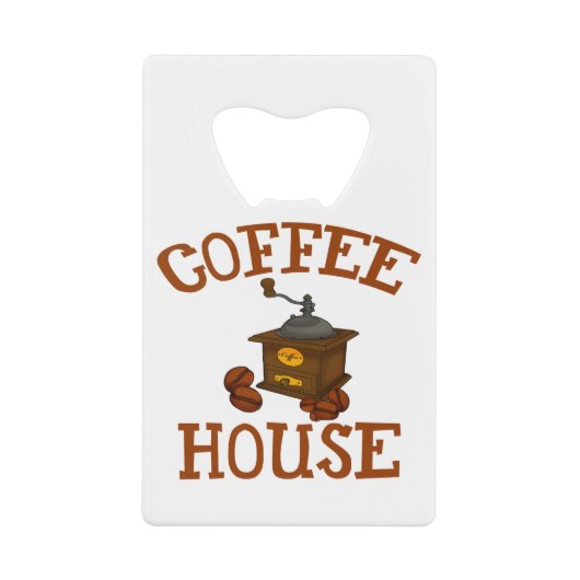 COFFEE HOUSE CREDITKAART FLESSENOPENER (Voorkant)