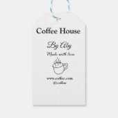 Coffee house made with love add text website socia cadeaulabel (Achterkant)
