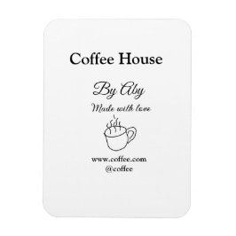 Coffee house made with love add text website socia magneet