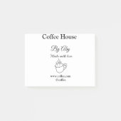 Coffee house made with love add text website socia post-it® notes (Voorkant)
