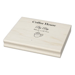 Coffee house made with love add text website socia rubberstempel