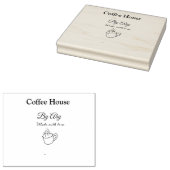 Coffee house made with love add text website socia rubberstempel (Gestempeld)
