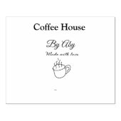 Coffee house made with love add text website socia rubberstempel (Afrduk)
