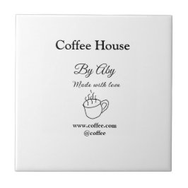 Coffee house made with love add text website socia tegeltje