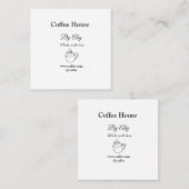Coffee house made with love add text website socia vierkante visitekaartje (Voorkant / Achterkant)