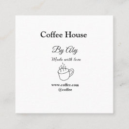 Coffee house made with love add text website socia vierkante visitekaartje
